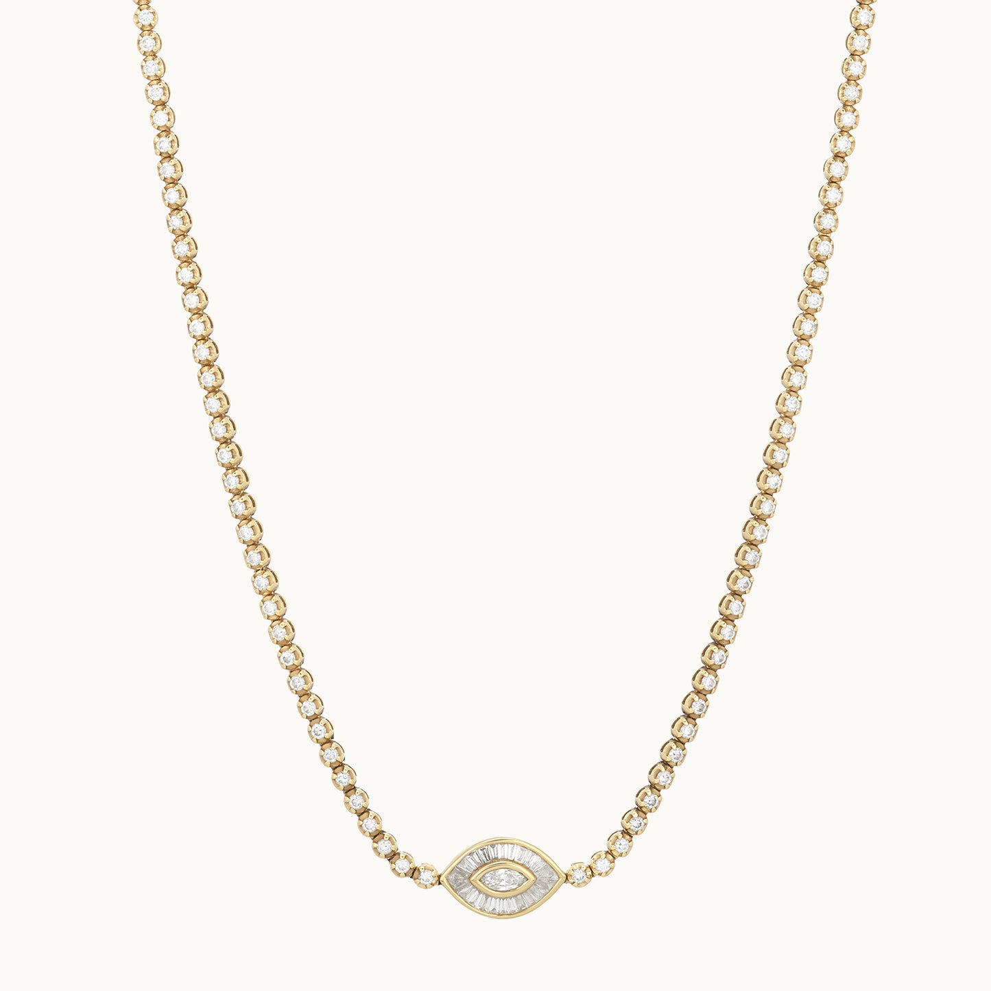 Gold necklace with a small pendant