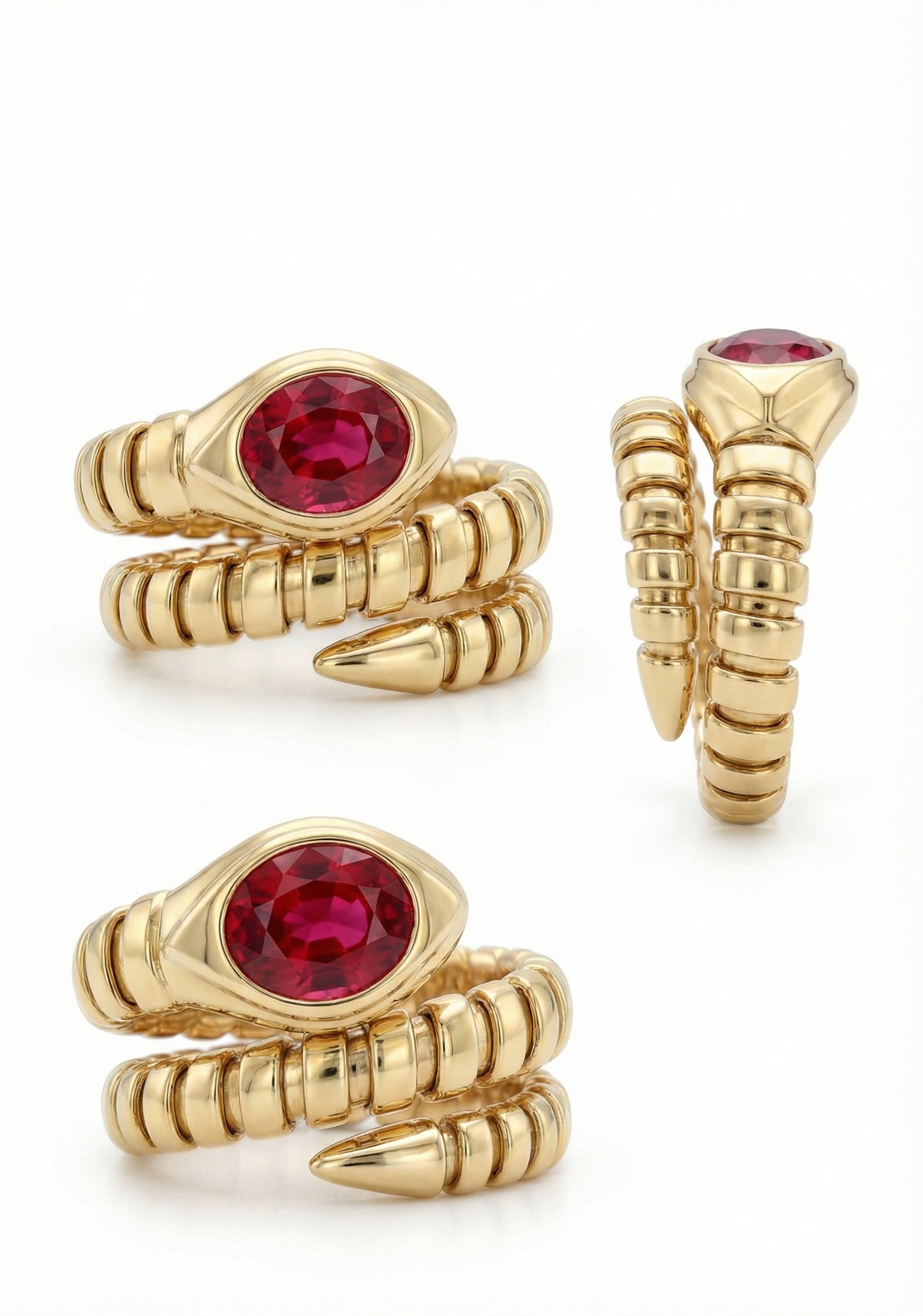 Crimson Spinel Serpente Ring