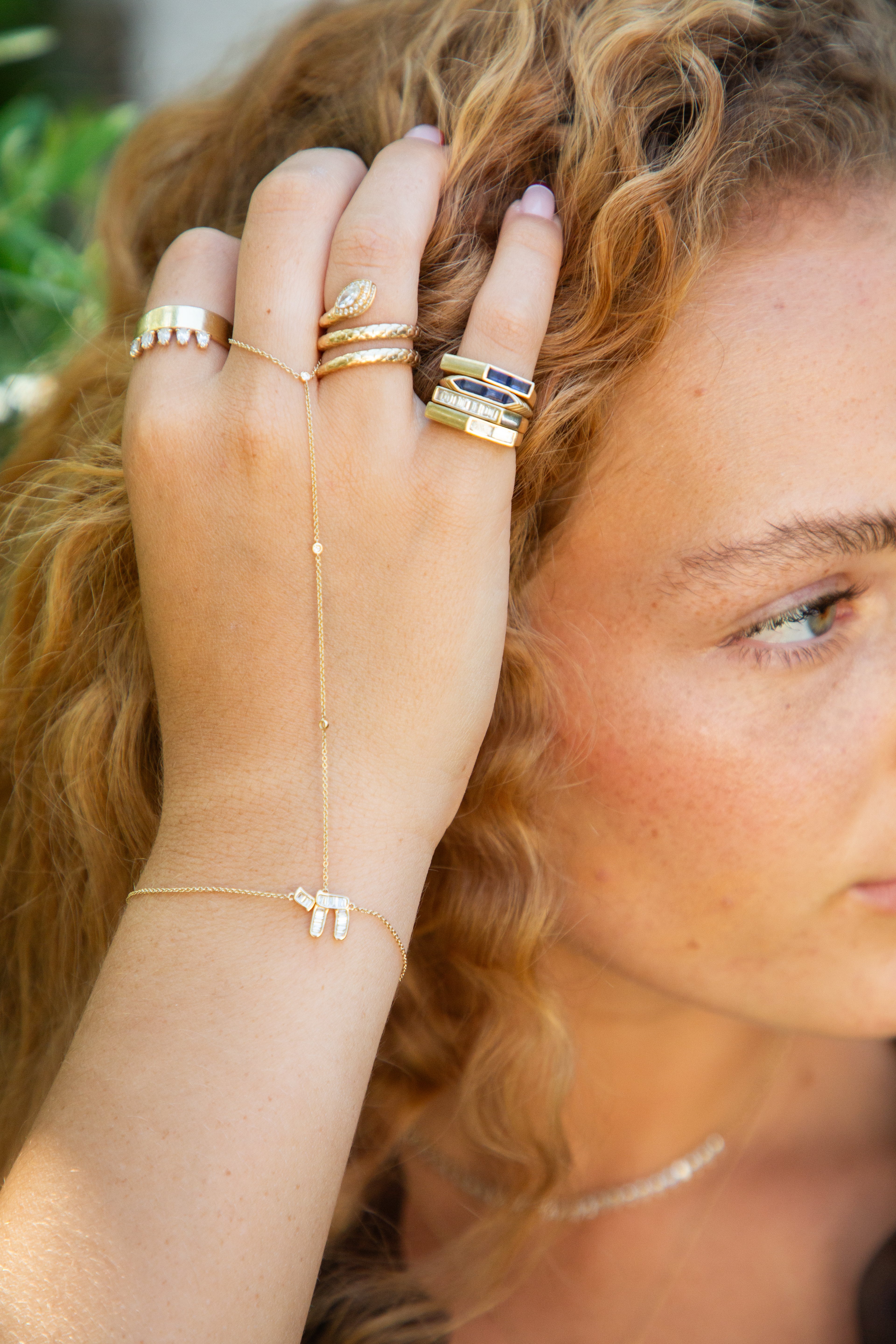 Diamond Chai Hand Chain