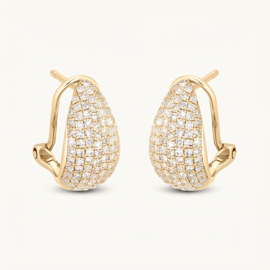 Pave Drop Earring