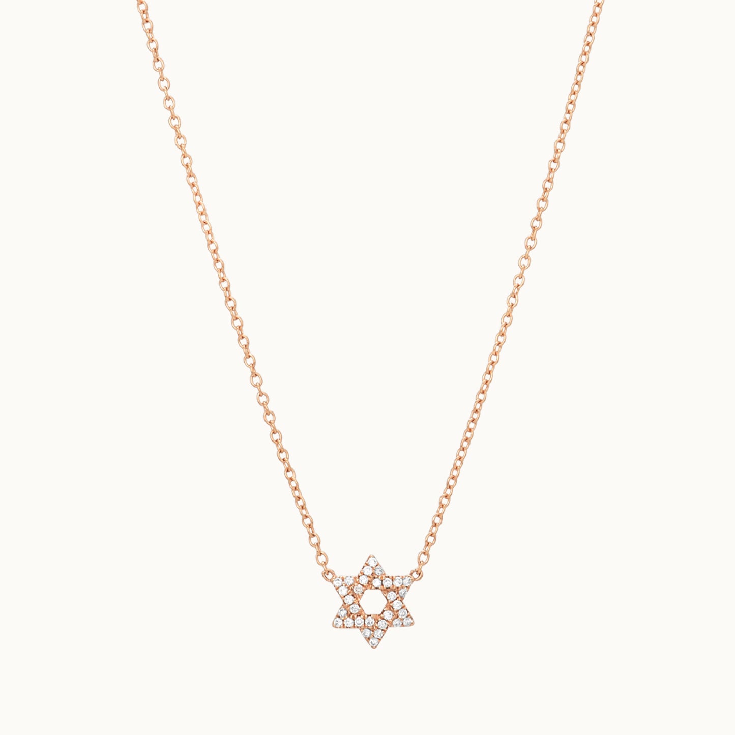 Rose Gold Star of David Necklace