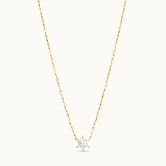 Solitaire Magen David Diamond Necklace