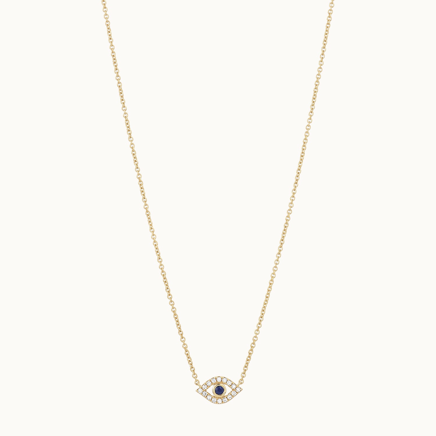 Gold necklace with a small pendant 
