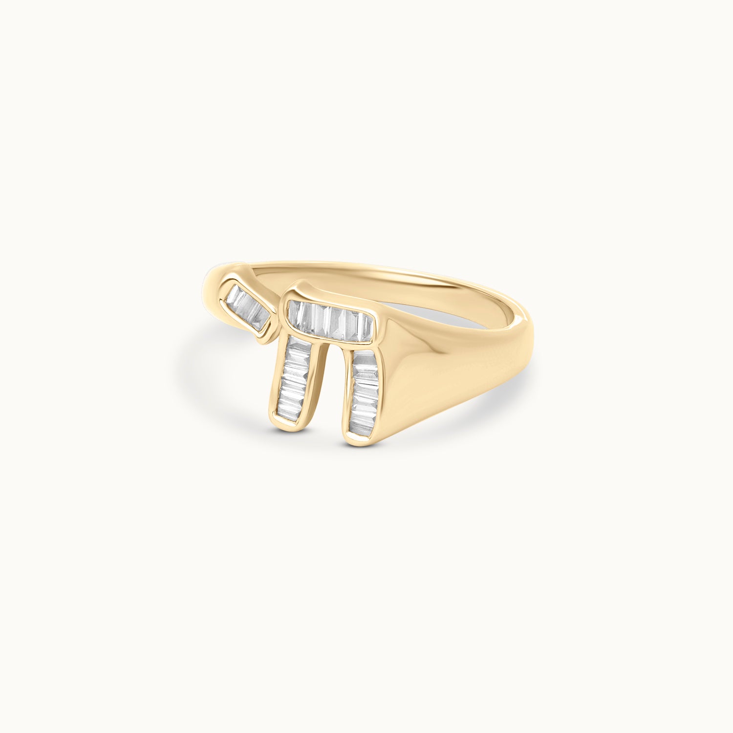 Gold ring with diamond accents 