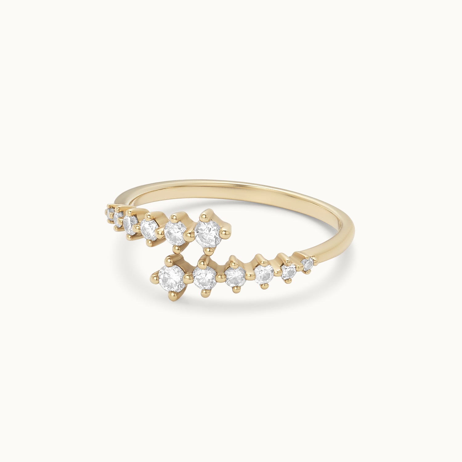 Gold ring with diamond accents 